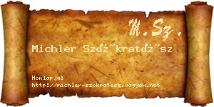 Michler Szókratész névjegykártya